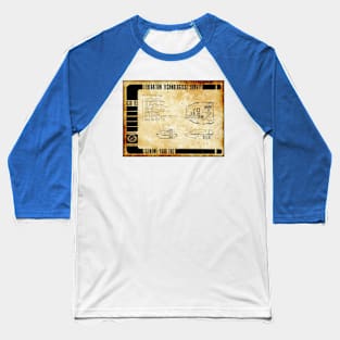 Parchment Showing Space Dock Yard Tug Baseball T-Shirt